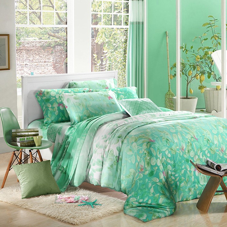 Dịu mát với gam xanh lá cho không gian phòng ngủ