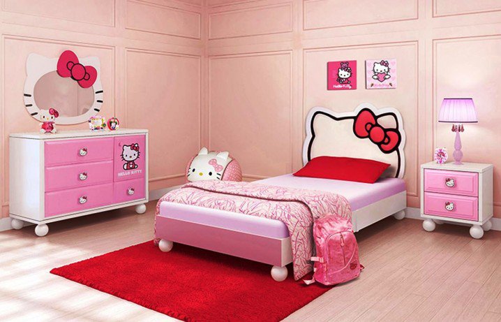 Phòng ngủ chủ đề Hello Kitty