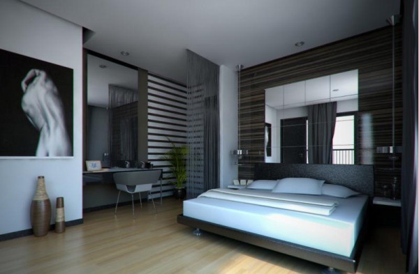 Phòng ngủ hiện đại nam tính