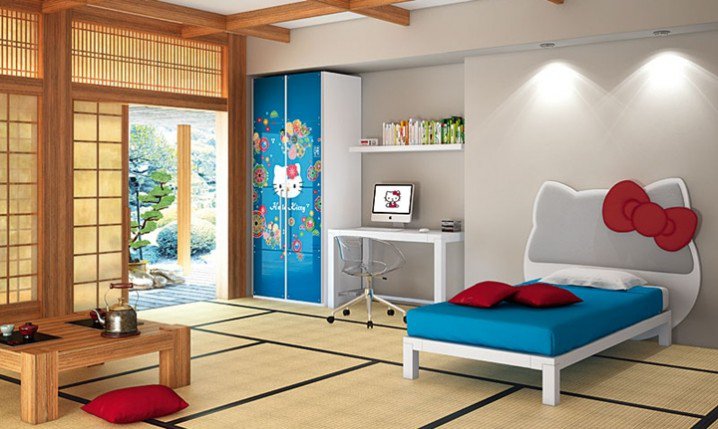 Phòng ngủ chủ đề Hello Kitty