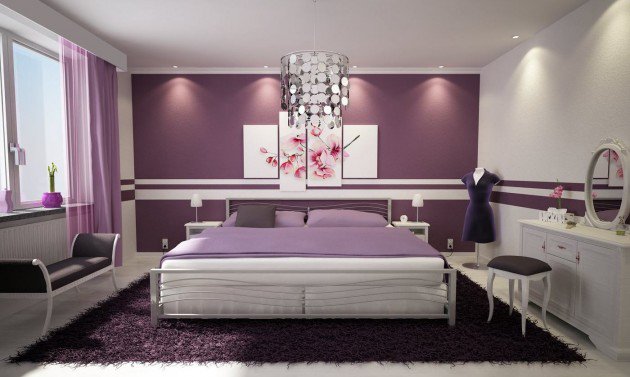 Gam tím hoàn hảo cho phòng ngủ tinh tế