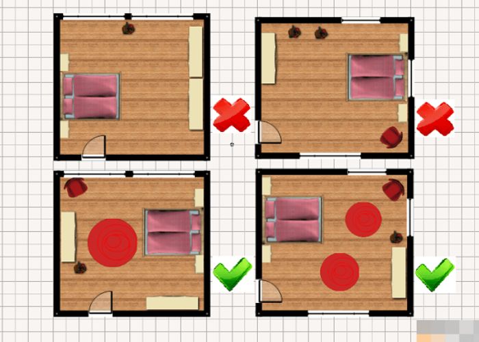 Nguyên tắc kê giường phòng ngủ